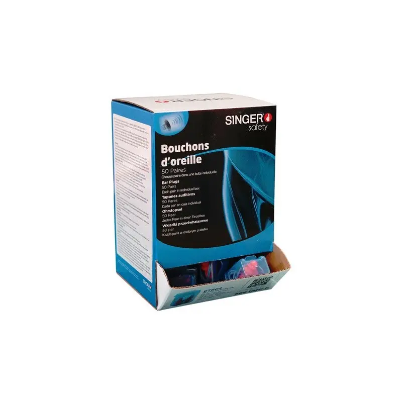 BOUCHONS D'OREILLES REUTILISABLES + CORDELETTE UV/BTE 50