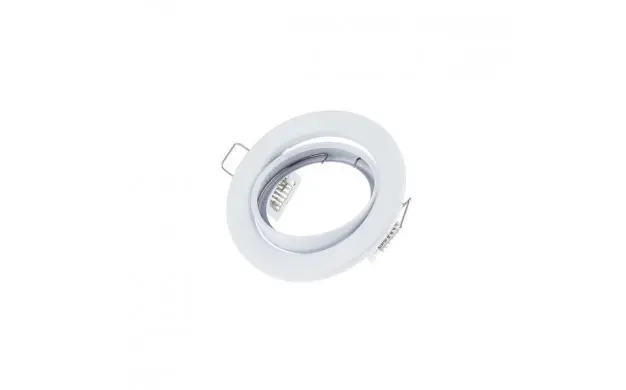 ANNEAU ENCASTRABLE REGLABLE ROND BLANC PU/PIECE