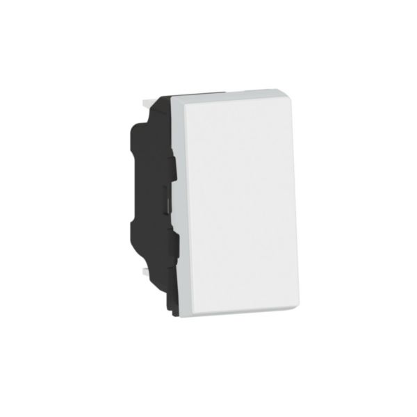 Poussoir ou Inverseur Mosaic™Easyled 6A 1 module Blanc