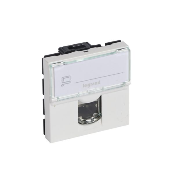 Prise RJ45 catégorie 6A STP Mosaic 2M - blanc
