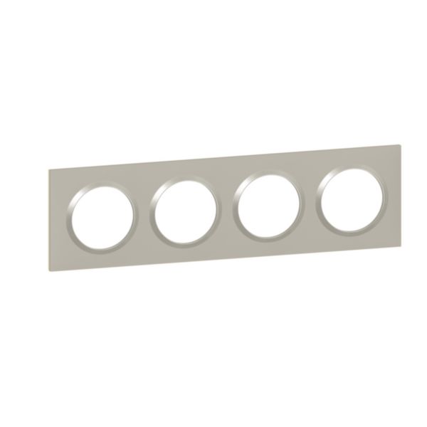 Plaque carrée dooxie 4 postes plume