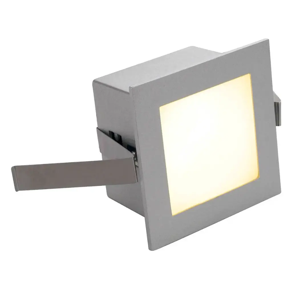 FRAME BASIC ENCASTRÉ CARRÉ GRIS ARGENT LED 3000K