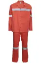 ENSEMBLE DE TRAVAIL VESTE PANTALON STD POLYCOTON HV ORANGE 245G/M² TS