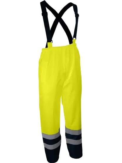 PANT PLUIE HV JAUNE +BRETEL - L