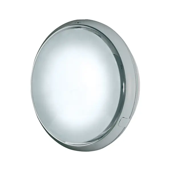 LINA Round Grey Plastic Bulkhead Light E27 IP54