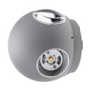 Applique LED Ronde 4 Diodes 4W 440Lm 4000K IP54 Corps Gris