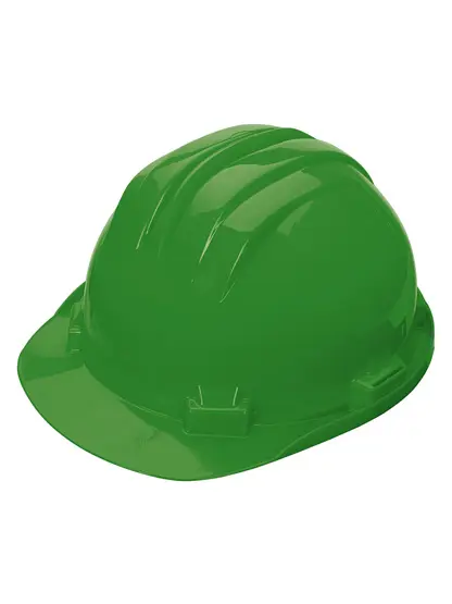 CASQUE DE CHANTIER EN POLYETHYLENE VERT PU/PIECE