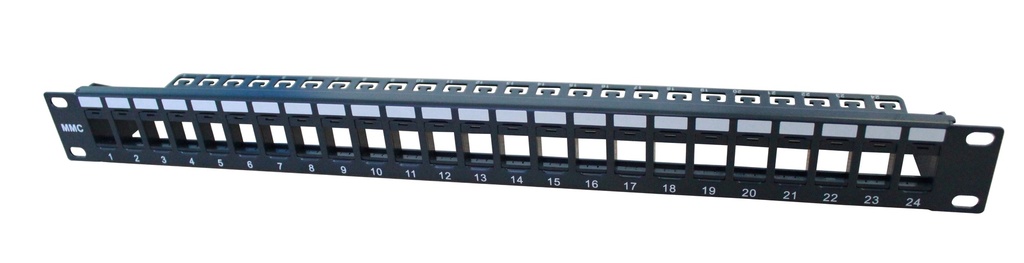 Kit panneau de brassage équipé de 24 ports 