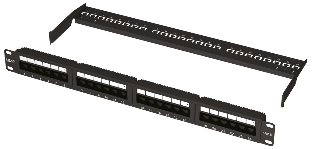 "PANNEAU BRASS 19"" 24 PORTS FTP CAT6"