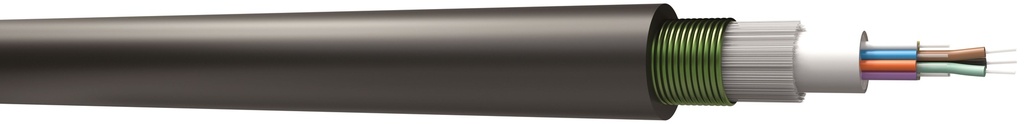 12FO OS2 LIBRE EXT ACIER PE  TUBE CENTRAL - NOIR T4000