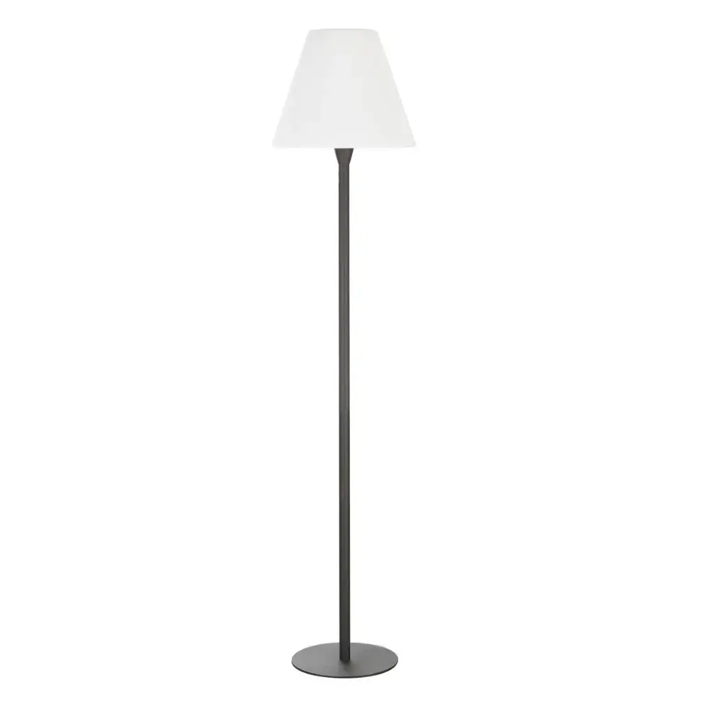 ADEGAN outdoor floor stand, anthracite/white, E27 Energy Saver, max.