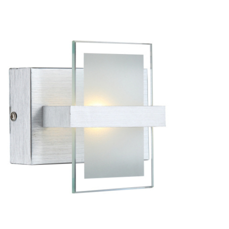 AP ENISA ALU ABAT JOUR EN VERRE LED 5W INCL 332 LUMEN 3200K *PROMO