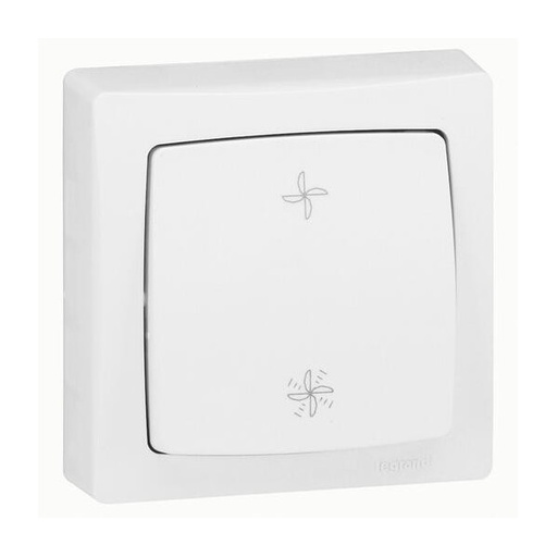 [LEG86016] Commande de VMC Appareillage saillie complet - blanc