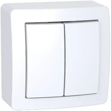 [SCHALB62056] INTERRUPTEUR DOUBLE VA-ET-VIENT APPARENT IP20 PU/PIECE