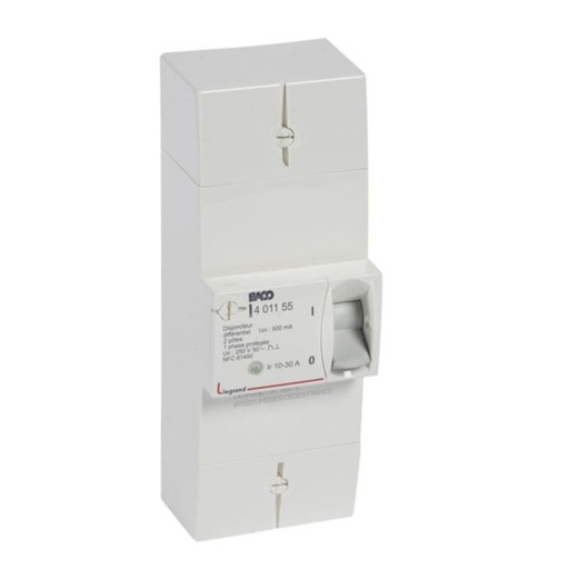 [LEG401155] DISJONCTEUR DE BRANCHEMENT 2P 10/30A 500MA G