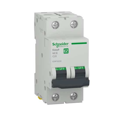 [MGEZ9F32220] Easy9 MCB XP2P 4500 A C Curve 20A Disjoncteur Modulaire