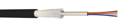 [CAEINTEX6OM3C] FIBRE OPTIQUE 6FO OM3 LIBRE INT/EXT LSZH TUBE CENTRAL NOIR PU/ML