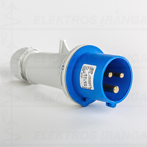 [IDE2101] Fiche mobile mâle IP44 2P+T 220 V 16 A 6H