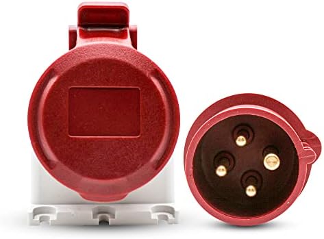 [JSL9416/4] FICHE MALE  3P+TERRE 16AMP 380