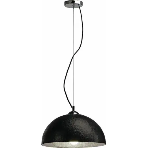 [SLV155500] FORCHINI pendant, PD-2, round, black/silver, E27, max. 40W