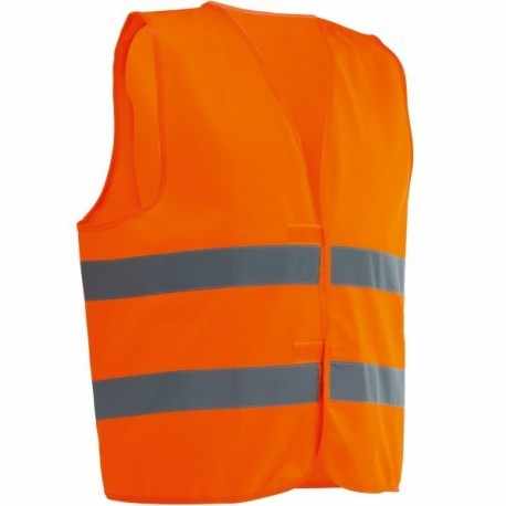 [SINGILO03] GILET STD HV ORANGE 2 BDES HOR L