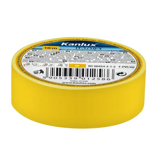 [KAN1272] Bande adhésive isolante jaune IT-1/20-Y PU/PCE