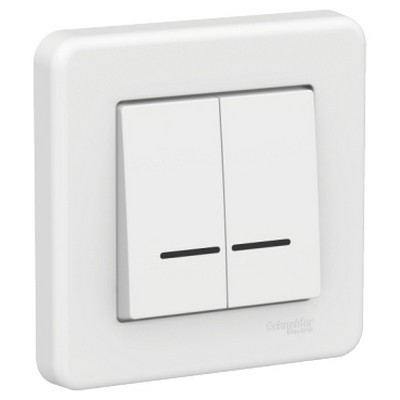 [MEGLNA1600321] LEONA Bouton poussoir Lumineux Blanc