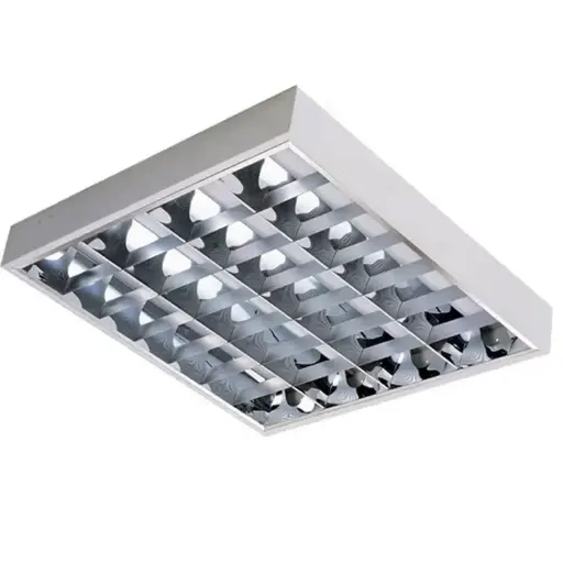 [KAN4825] Plafonnier enc grille T8 4 x 18 W