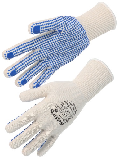 [SINNYM1321409] GANT MANUTENTION POLYAMIDE/COTON MOUSSE PICOTS PVC PAUME J13 T9