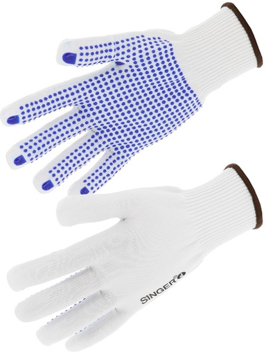 [SINNYM1344D09] GANT MANUTENTION POLYAMIDE MOUSSE PICOTS PVC PAUME J13 T9