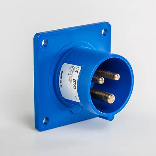 [IDE2111] Prise murale mâle encastrable droite IP44 2P+T 220 V 16 A 6H