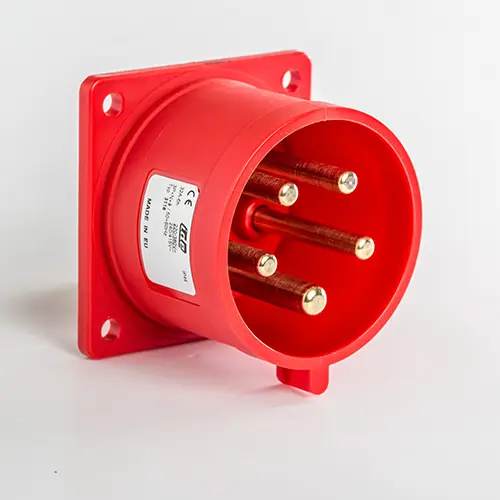 [IDE3116] PRISE MURALE MALE ENCASTRABLE DROITE IP44 3P+N+T 380V 32A 6H PU/PIECE