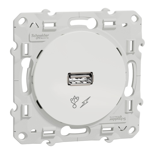 [MEGS520408] S520408   CHARGEUR PRISE USB 5VDC ODACE BLANC BLANC VIS