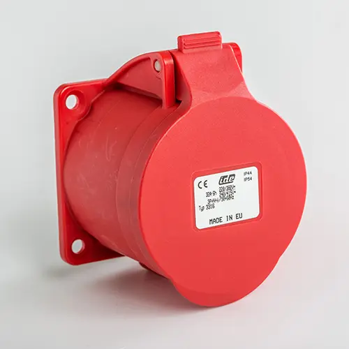 [IDE3316] PRISE MURALE ENCASTRABLE DROITE IP44 3P+N+T 380V 32A 6H PU/PIECE