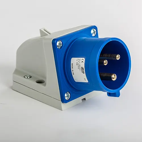 [IDE3124] PRISE MURALE MALE APPARENT IP44 2P+T 380V 32A 9H PU/PIECE