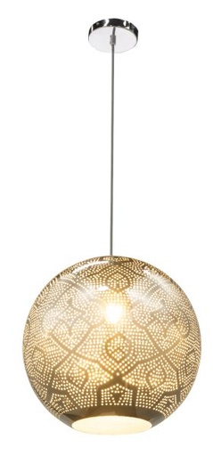 [CEN15793] SUSPENSION METAL CHROME 1XE27