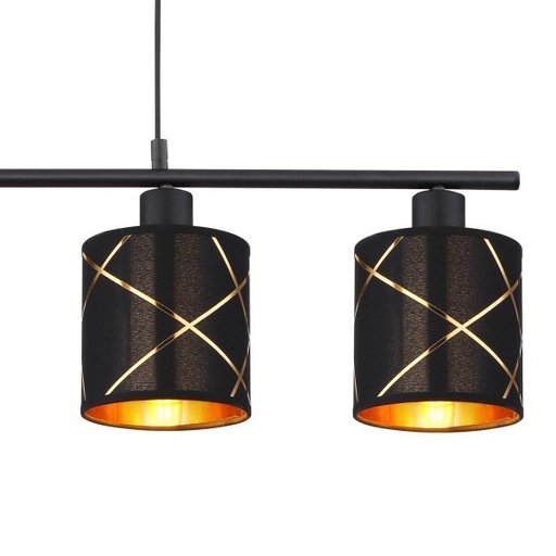 [CEN15431-4Z] SUSPENSION METAL NOIR MAT 4XE27