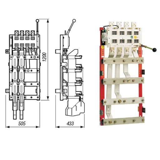 [CAH0610142-8] TUR 8/1200A Panel with 8 Outgoing Feeders, 24 Protections, 1 Key, and 1 Short-Circuit Lockout