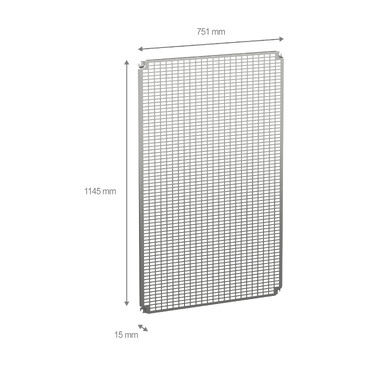 [MEGNSYMR128] châssis perforé Telequick - acier - pour coffret H=1200xL=800mm