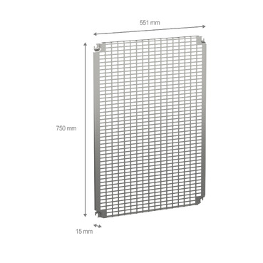 [MEGNSYMR86] châssis perforé Telequick - acier - pour coffret H=800xL=600mm