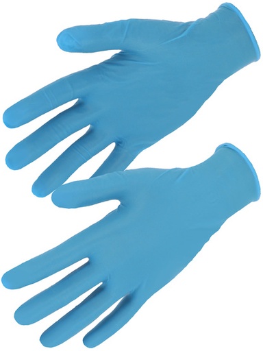 [SINAUU40089] GANTS PROTECTION CHIMIQUE NITRILE BLEU L UV/BTE