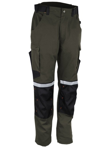 [SINPETRAL] PANTALON DE TRAVAIL RIPSTOP. COTON/POLYESTER/ÉLASTHANNE 280 G/M². BRONZE/NOIR
