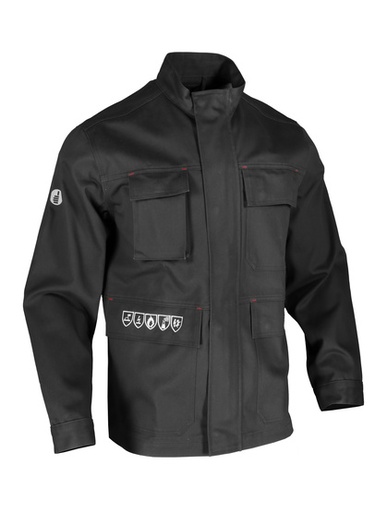 [SINVADONG] VESTE MULTI RISQUES IGNIFUGE ET RETARDATEUR DE FLAMMES 99% COTON 1% CARBONE 350G/M2