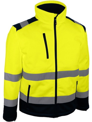 [SINVULCA03] VESTE SOFTSHELL DE SIGNALISATION TRIPLE COUCHE MEMBRANE PU TAILLE L