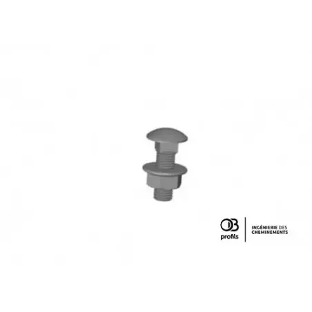[OBP960612] Boulon tête ronde à collet carré 6x12
