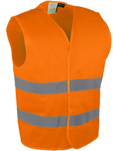 [SINGILOT2XL] GILET HAUTE VISIBILITE POLYESTER 120 G/M² ORANGE 2XL PU/PIECE