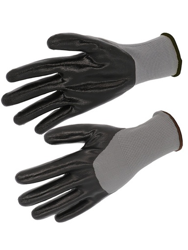 [SINPER134NIBT10] Gants support polyester enduit nitrile 3/4 T10