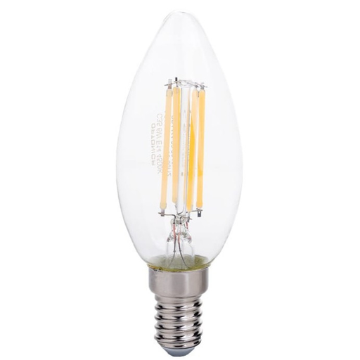 [OPT1412] AMPOULE FLAMME LED C35 E14 6W  2700K 730Lm FILAMENT