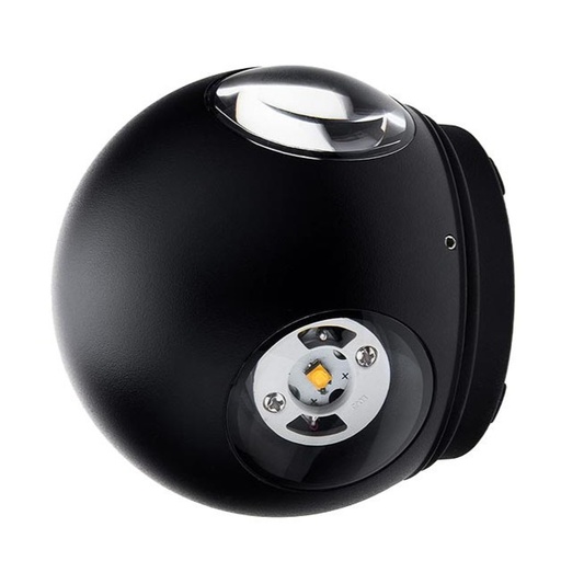 Applique LED Ronde 4 Diodes 4W 440Lm 4000K IP54 Corps NOIR