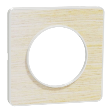 [MEGS520802M] Odace Touch, plaque Bois nordique avec liseré Blanc 1 poste